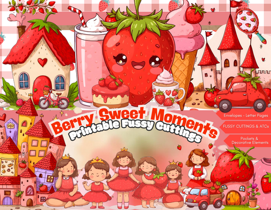 Berry Sweet Moments - Printable FUSSY CUTTINGS Set