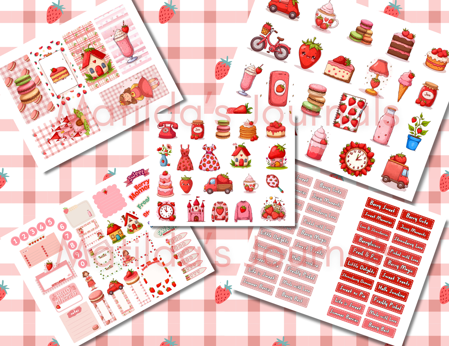 Berry Sweet Moments - Printable FUSSY CUTTINGS Set
