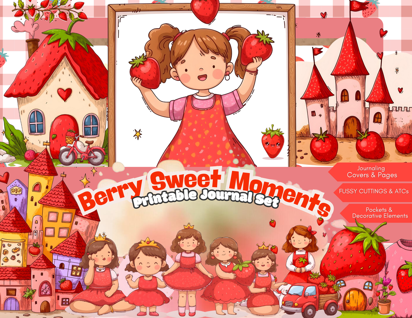Berry Sweet Moments Printable Journal Set
