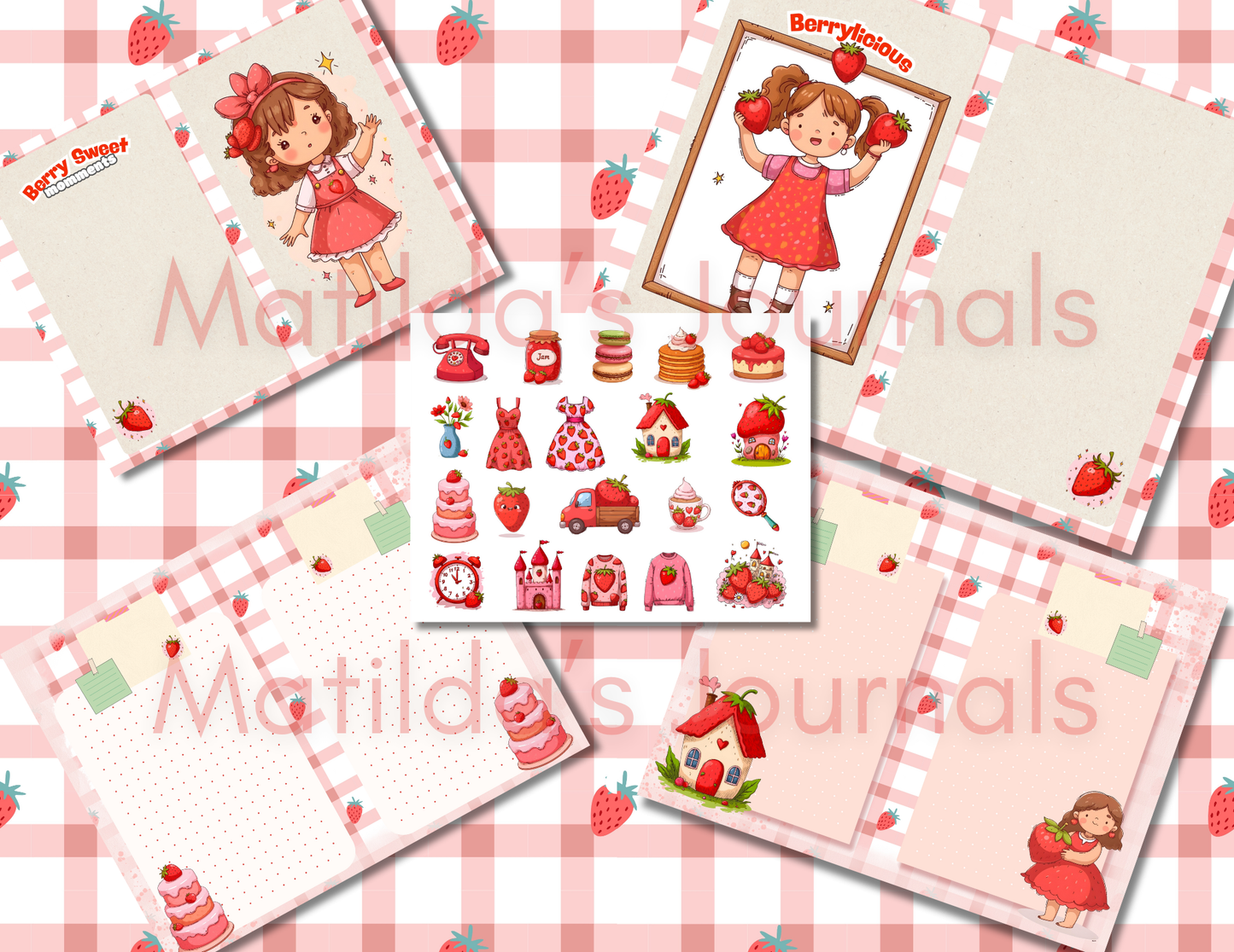 Berry Sweet Moments Printable Journal Set