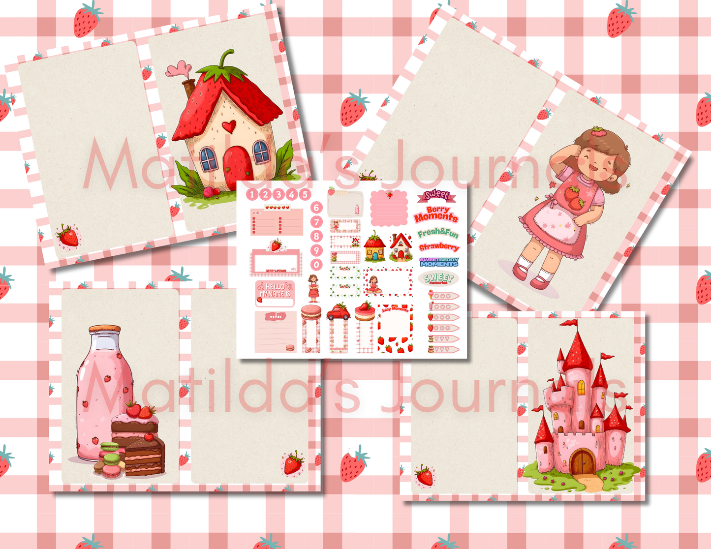 Berry Sweet Moments Printable Journal Set