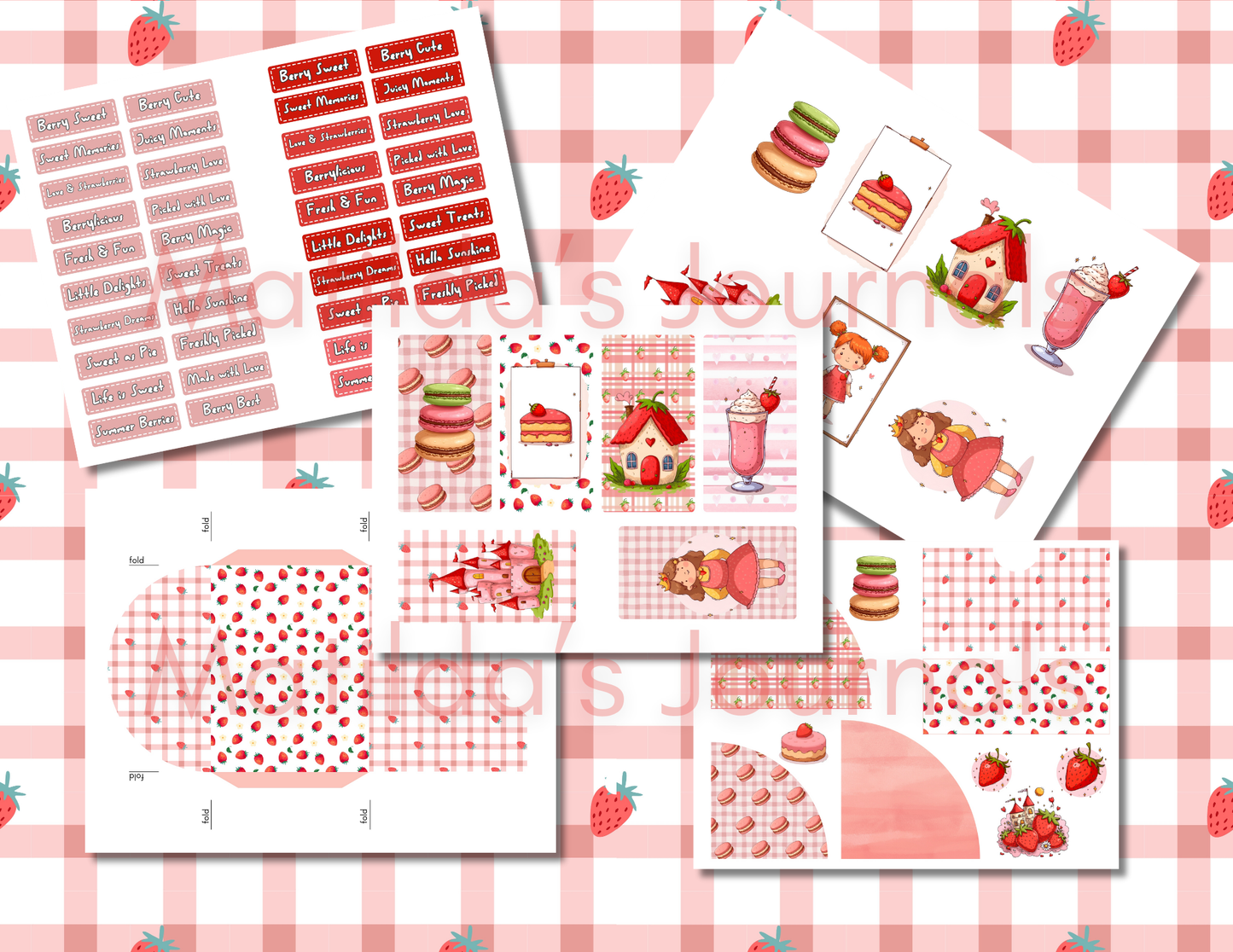 Berry Sweet Moments Printable Journal Set