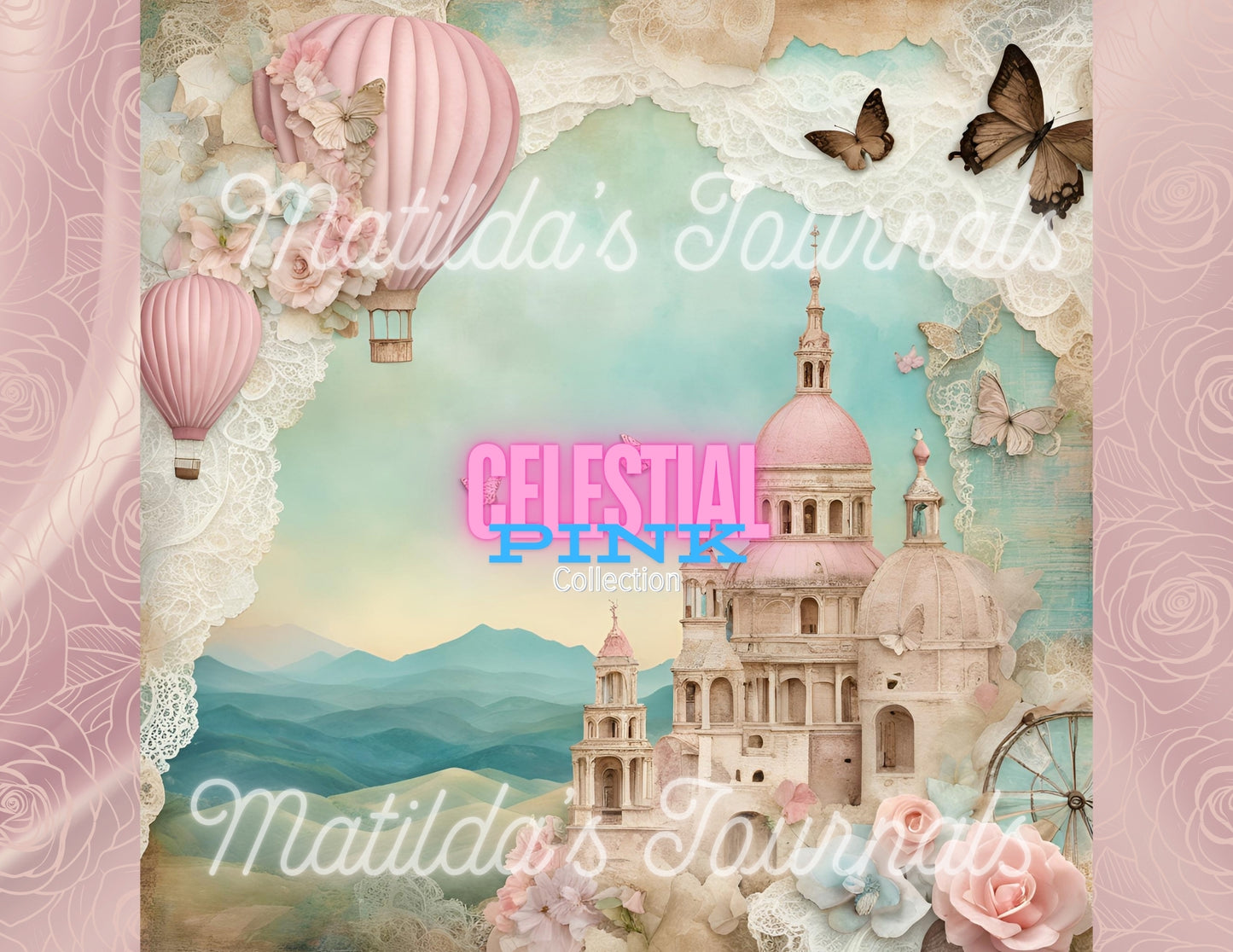 Celestial Pink 8x8 Inches Printable Paper Pad