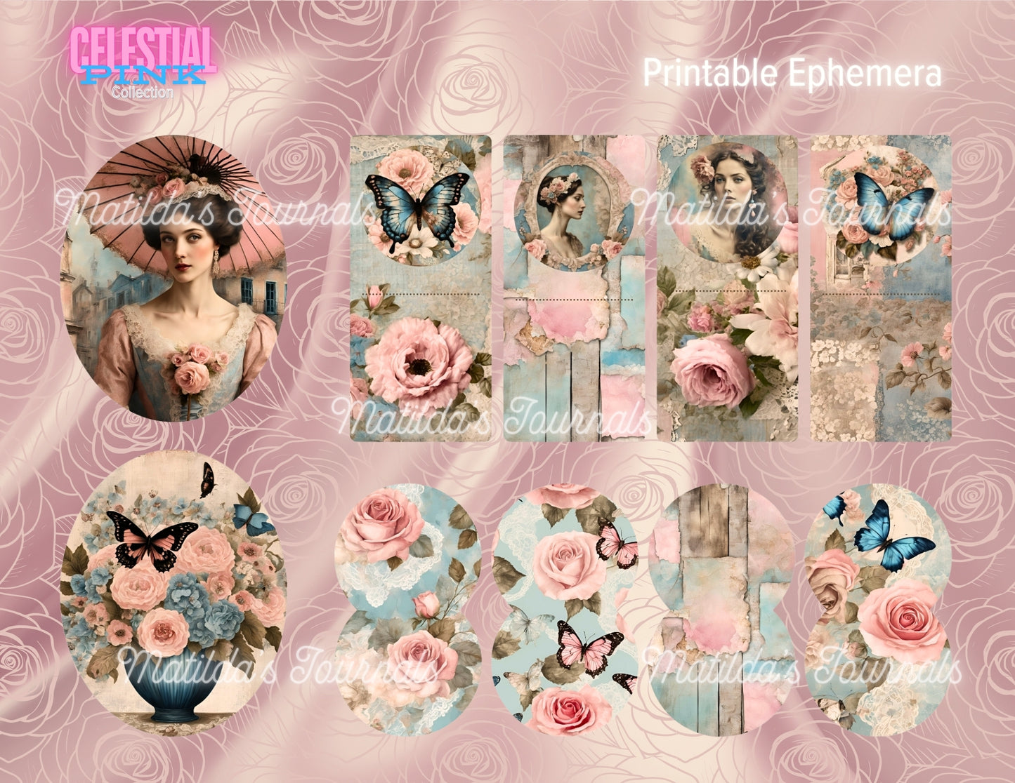 Celestial Pink Printable Ephemera