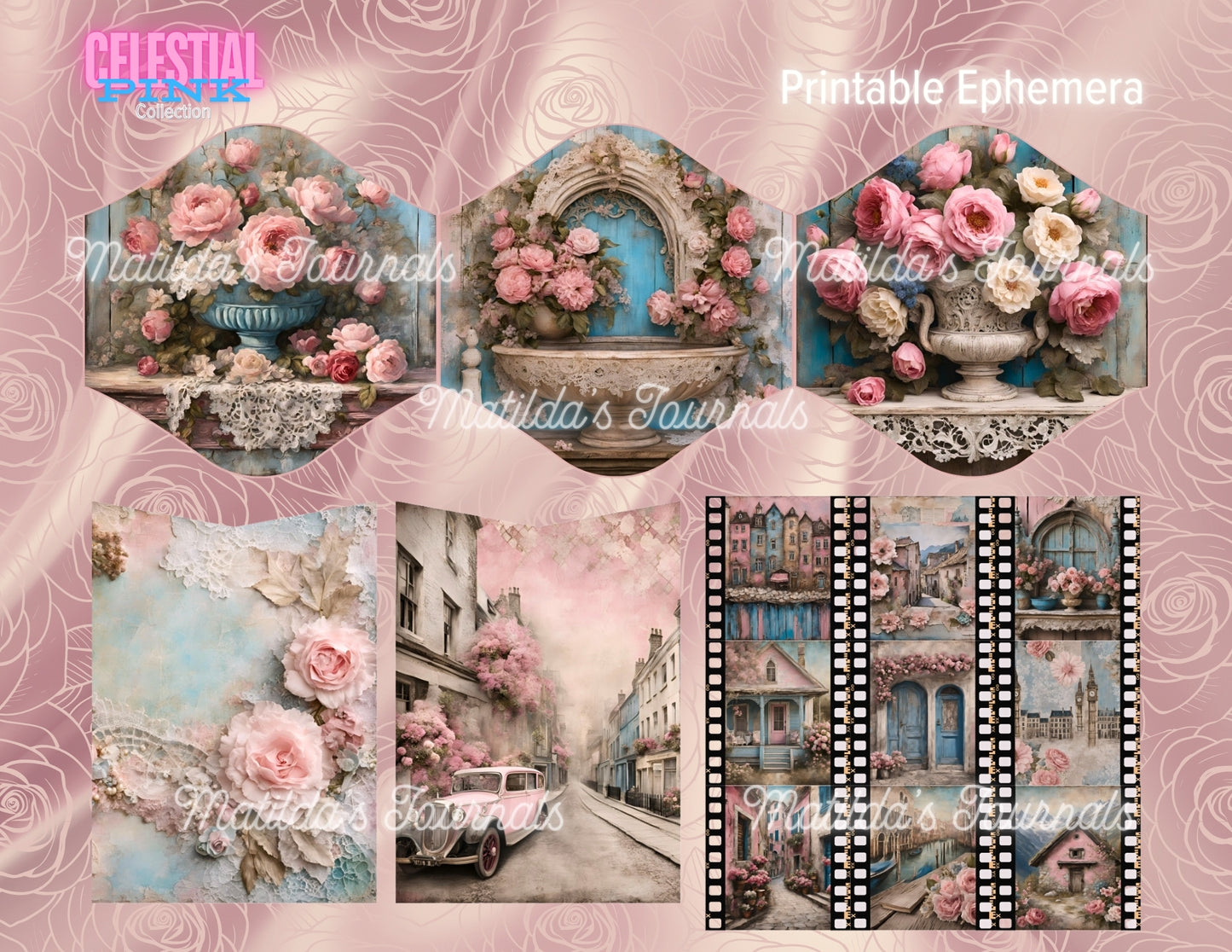 Celestial Pink Printable Ephemera