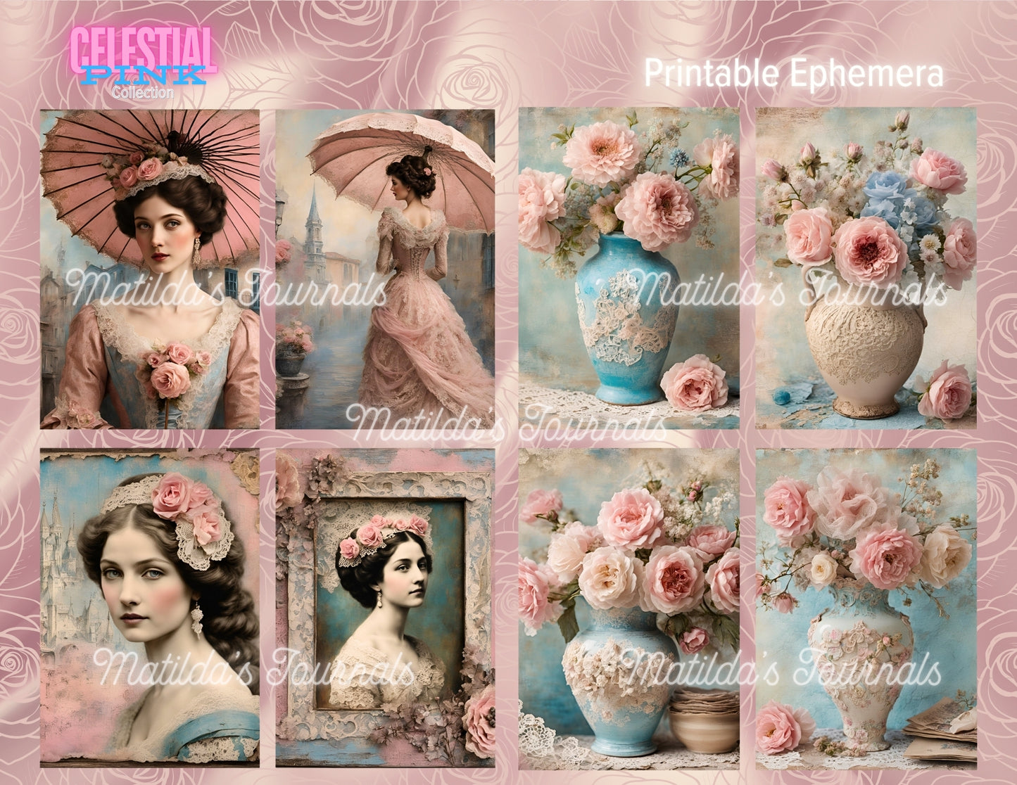 Celestial Pink Printable Ephemera