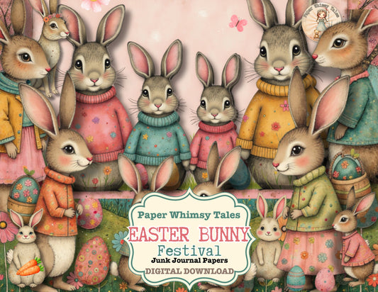 Easter Bunny Fest - Digital Junk Journal Set