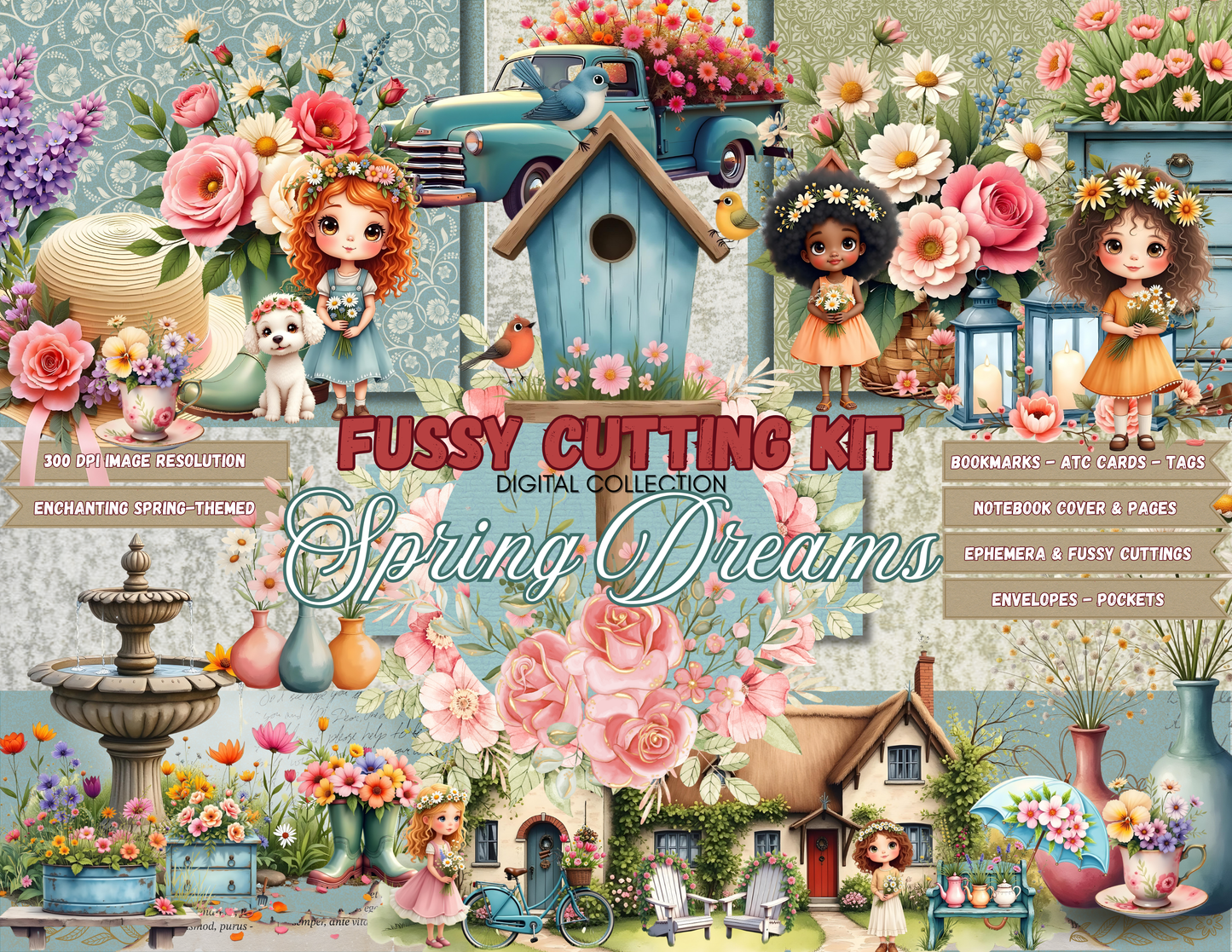 Spring Dreams Collection – Fussy Cutting Kit