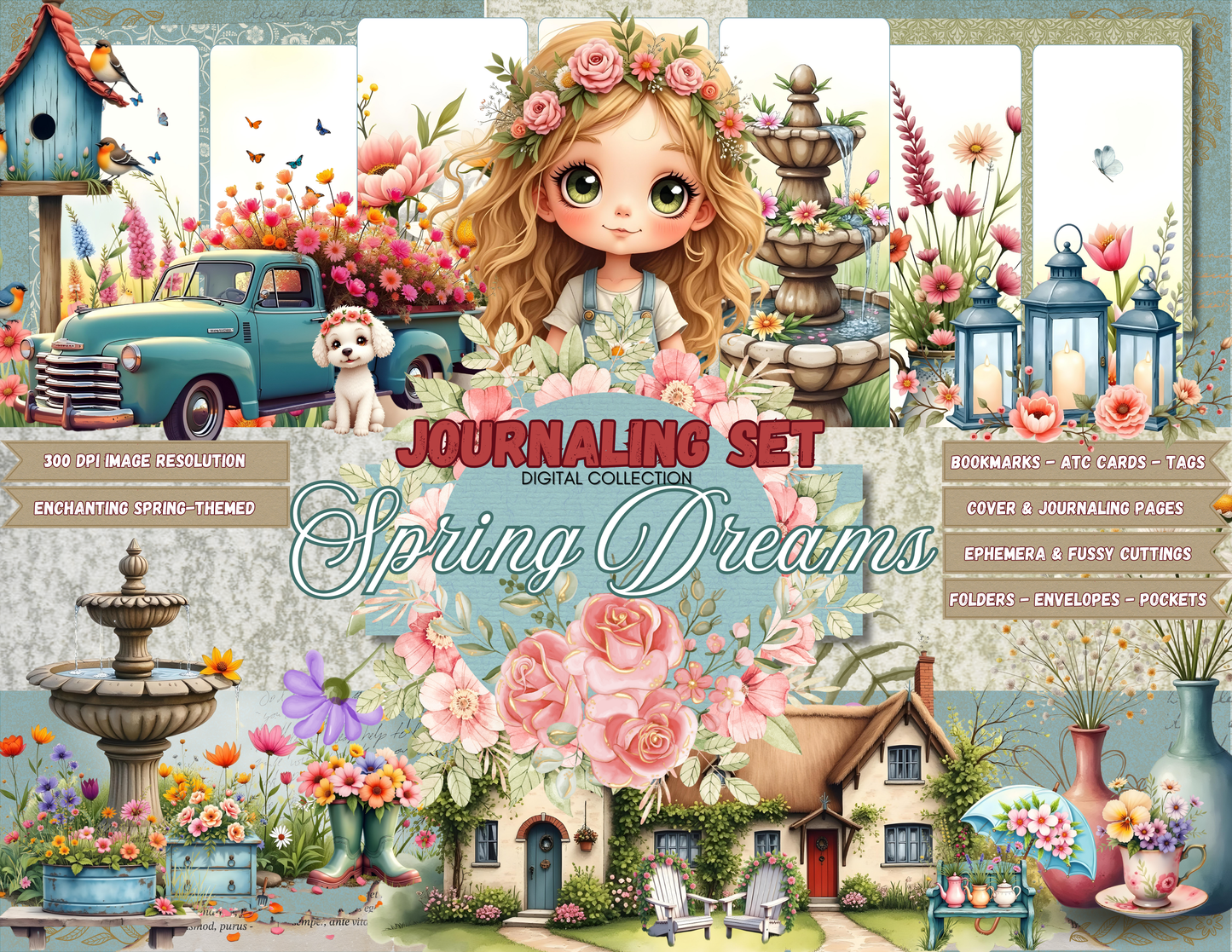 Spring Dreams Digital Journaling Set