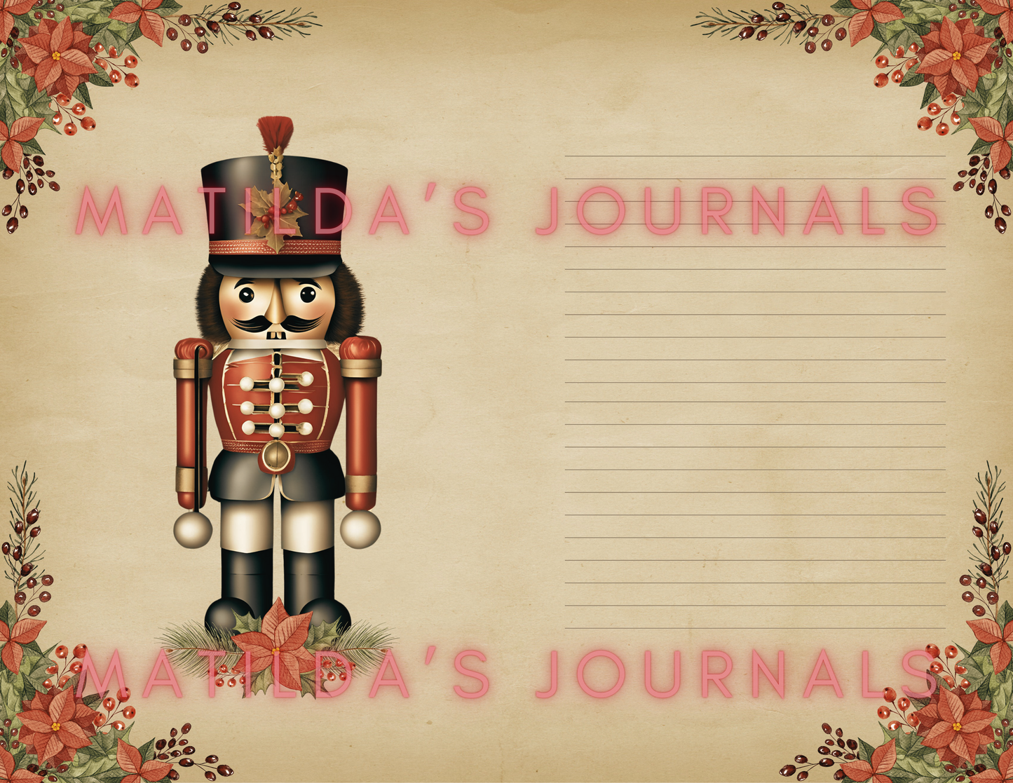 Vintage Christmas Digital Journaling Book Set