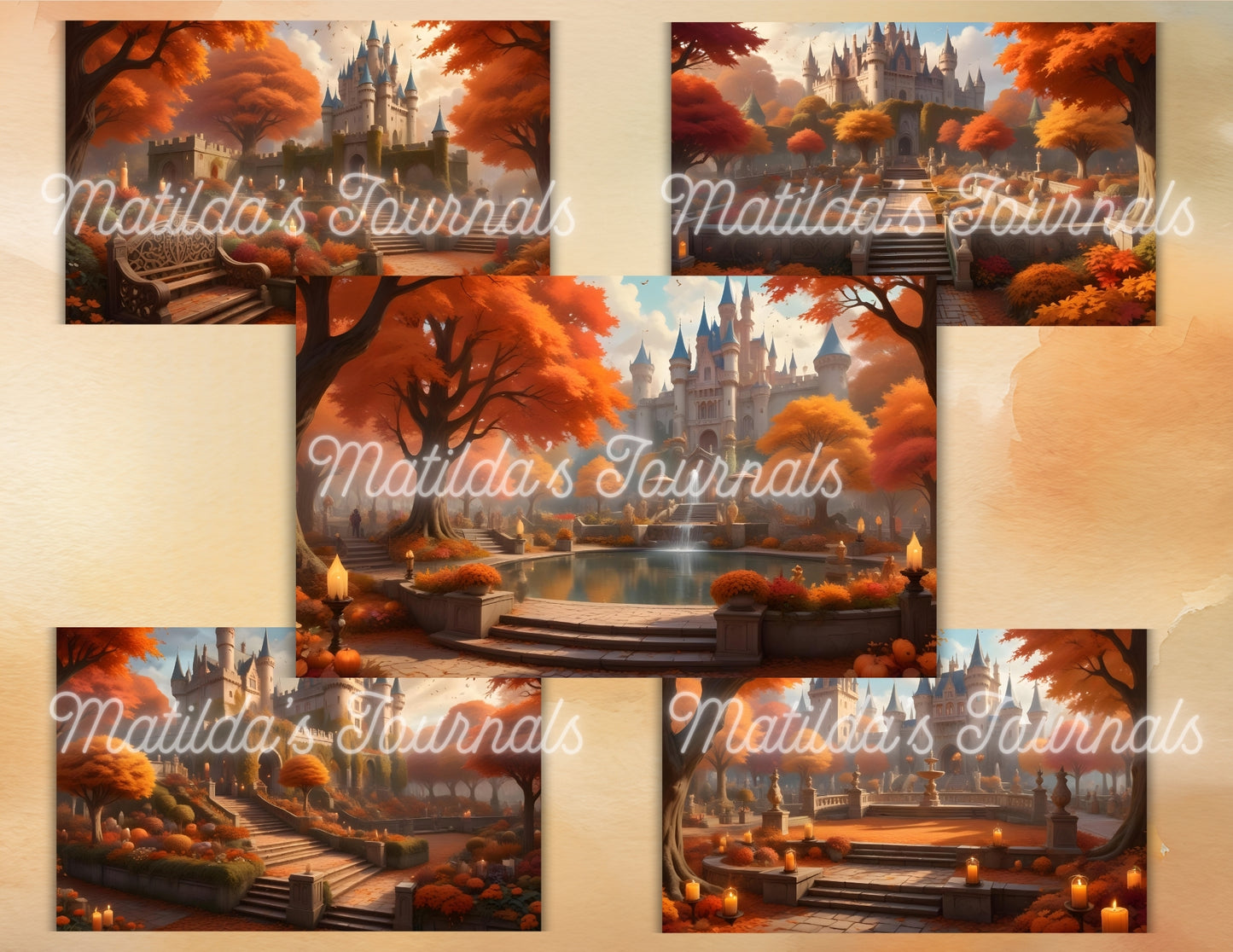 Autumn Kingdom - Printable Elements and Backgrounds Set