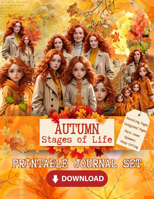 Autumn: Stages of Life - Printable Journal Book Set