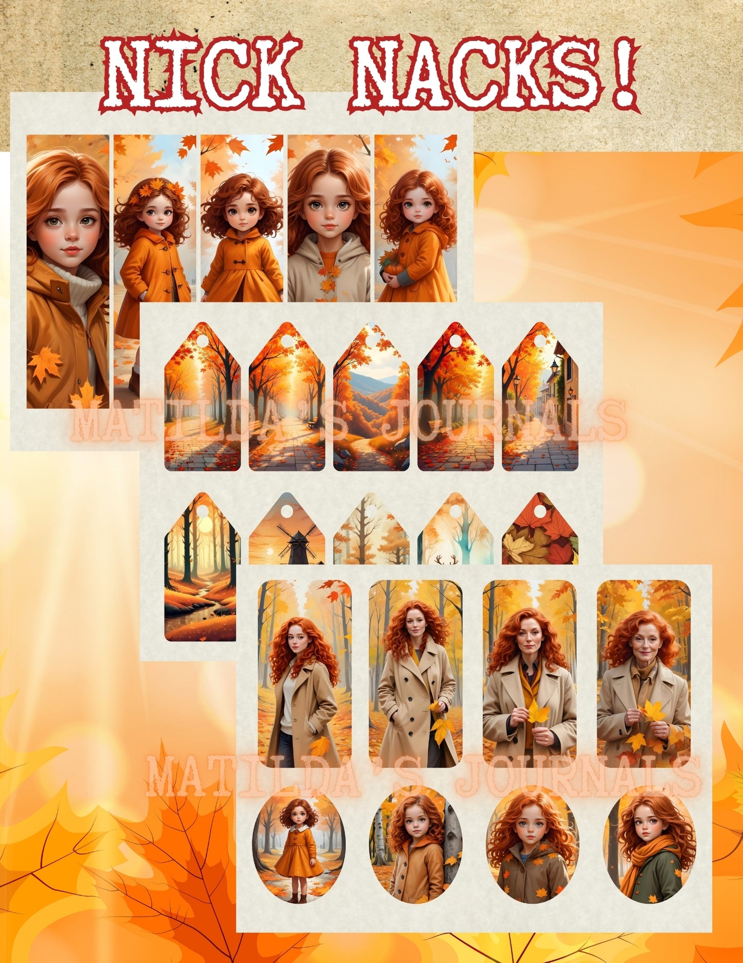 Autumn: Stages of Life - Printable Journal Book Set