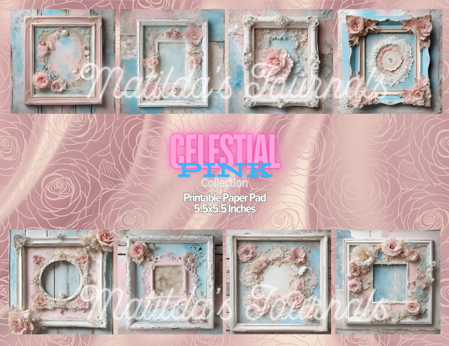 Celestial Pink 5.5x5.5 Inches Printable Paper Pad