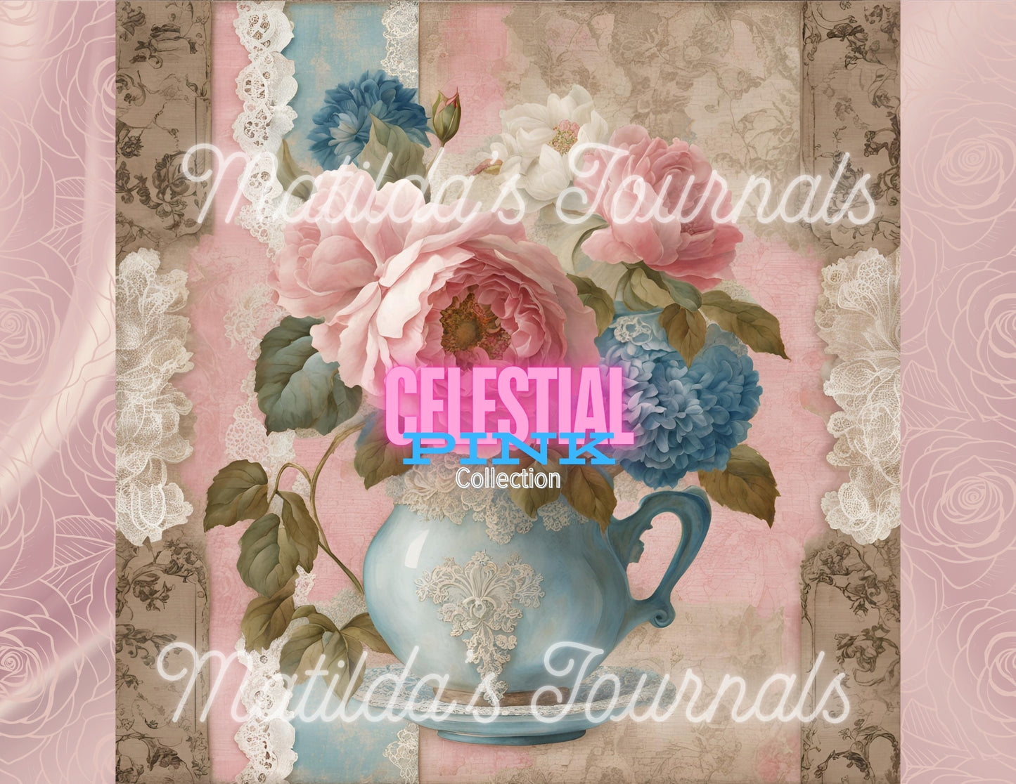 Celestial Pink 8x8 Inches Printable Paper Pad