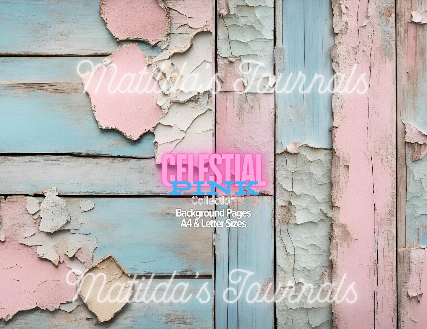 Celestial Pink Printable Background Pages