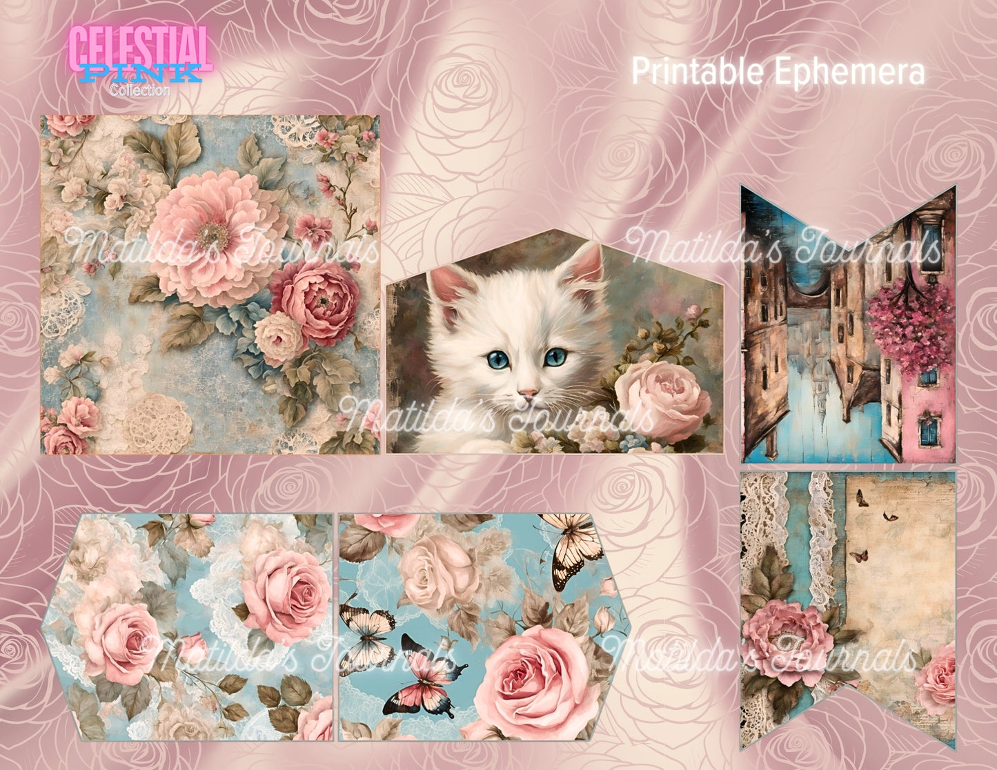 Celestial Pink Printable Ephemera