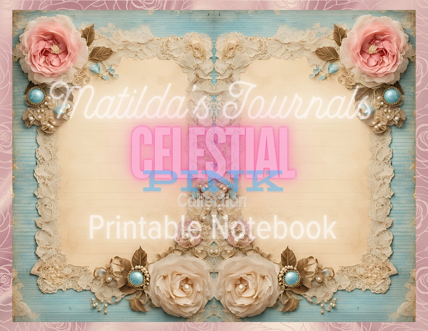 Celestial Pink Printable Notebook