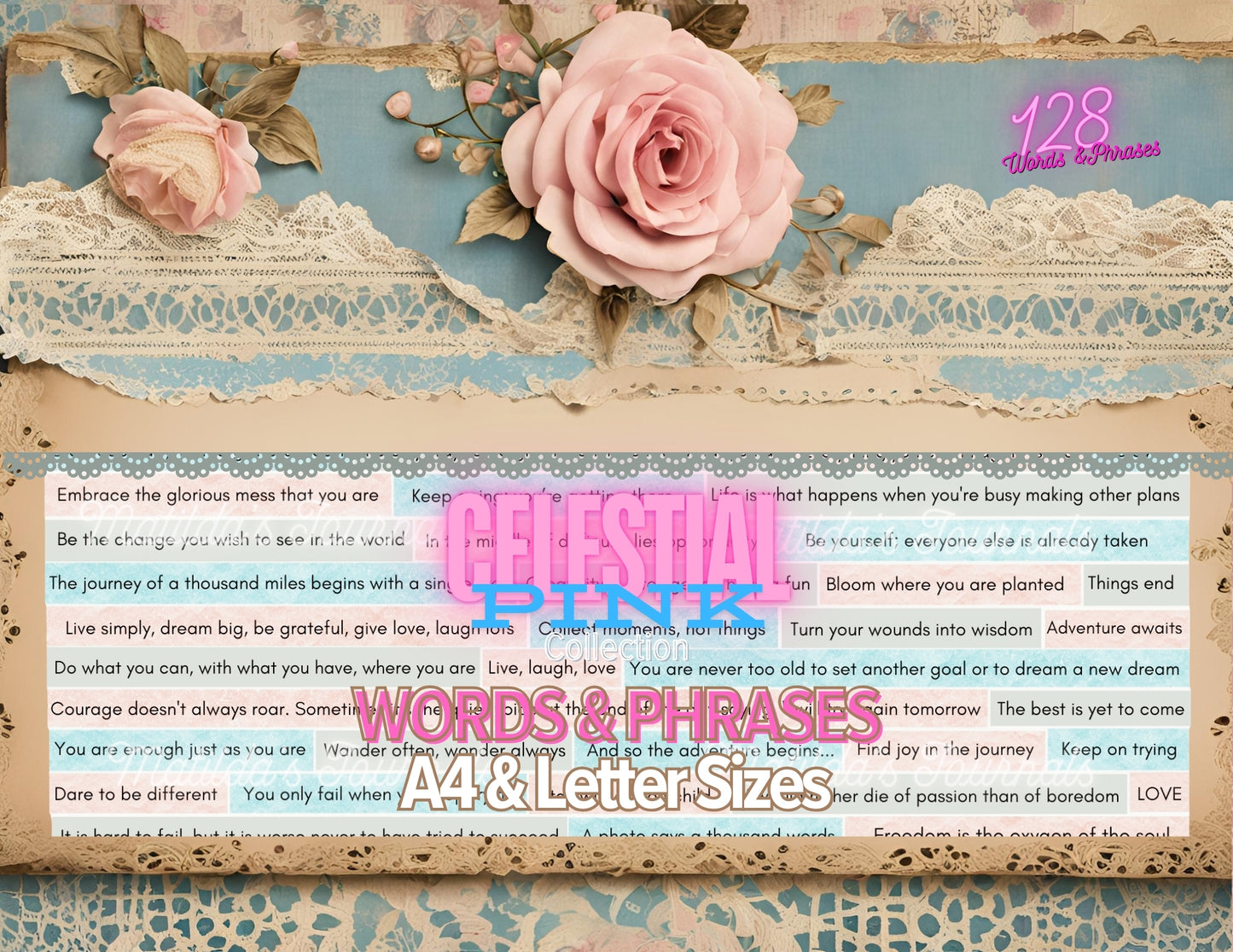 Celestial Pink Printable "Words & Phrases"