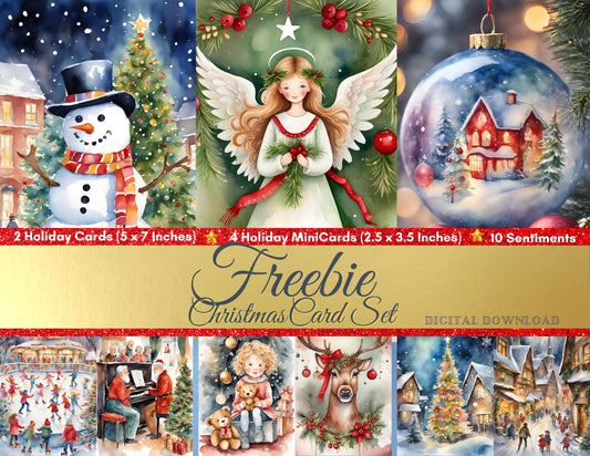 Freebie Christmas Card Set