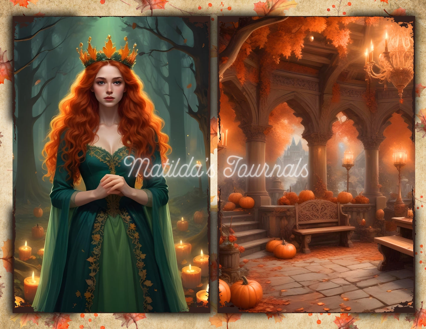 Autumn Kingdom - Printable Journal Book Set