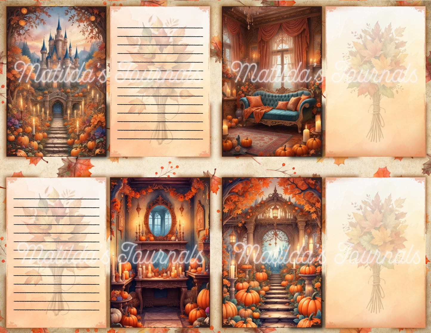 Autumn Kingdom - Printable Journal Book Set