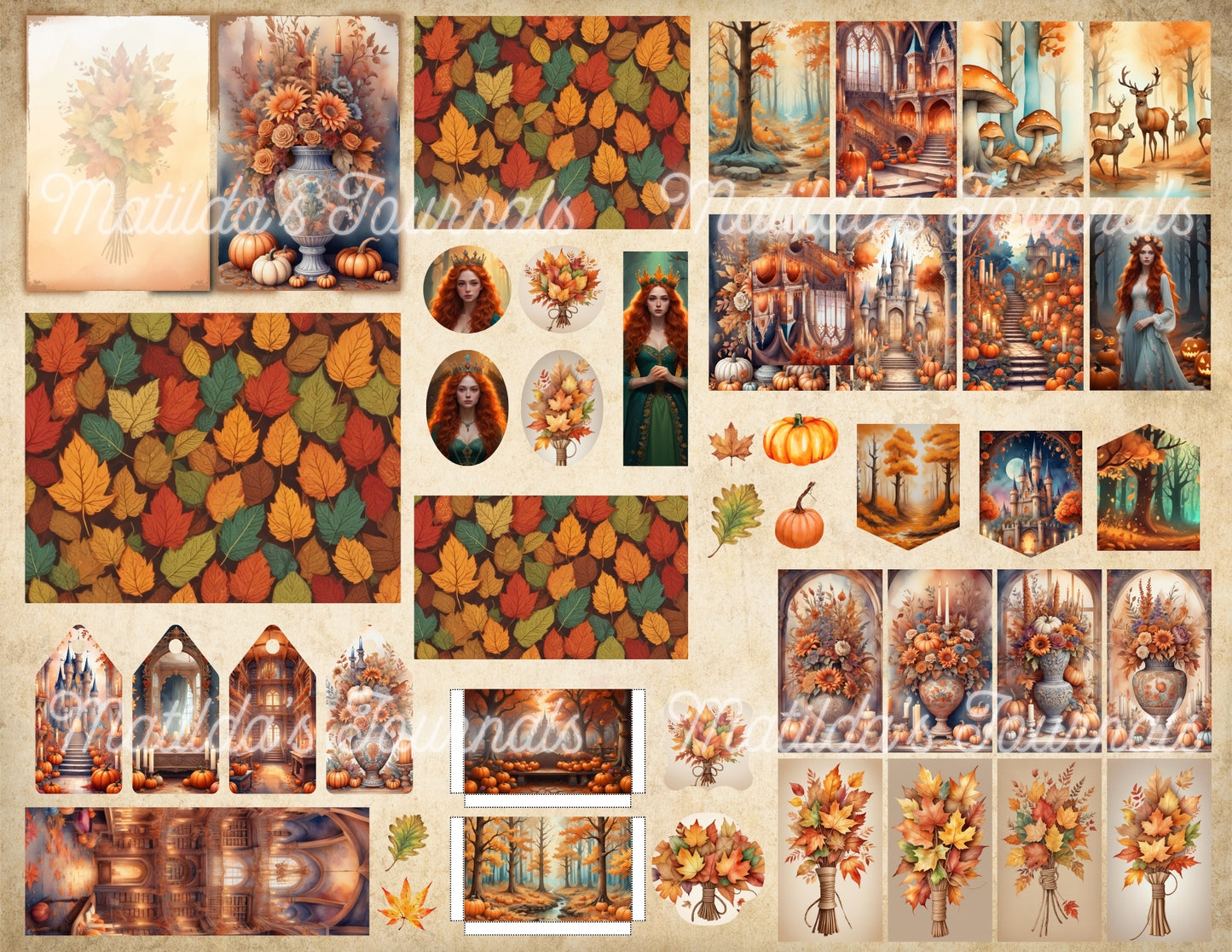 Autumn Kingdom - Printable Journal Book Set