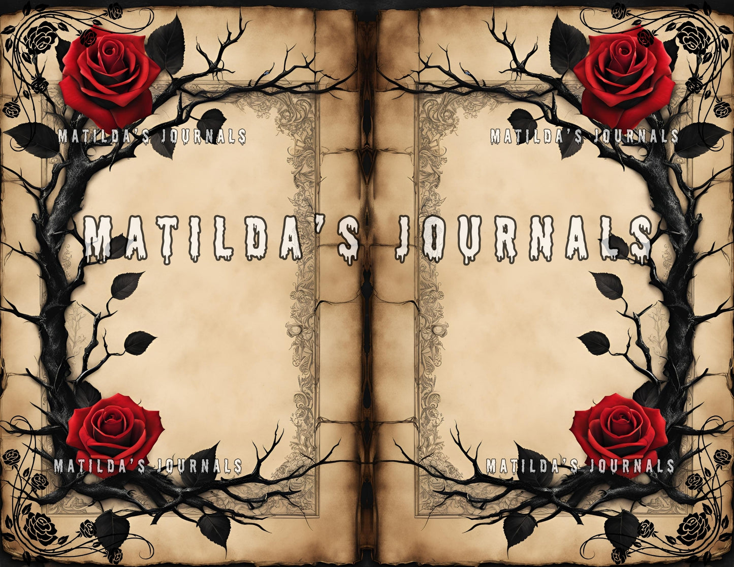 Terrifyingly Beautiful Printable Black&Red Notebook